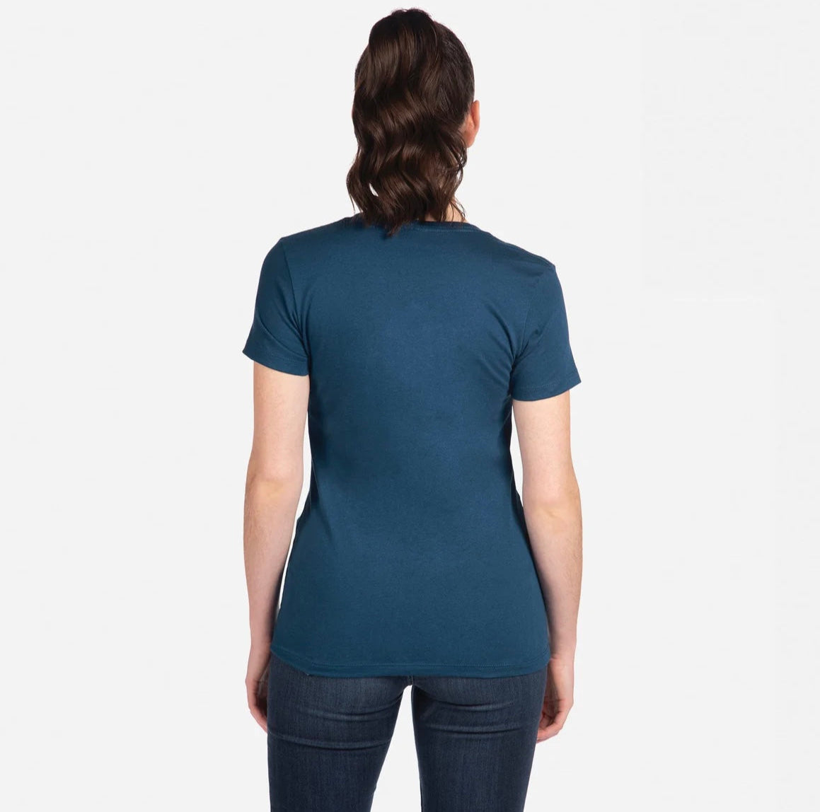 Women's ENKI Logo (Tapered Fitted) 100% Cotton T-Shirt (Cool Blue)
