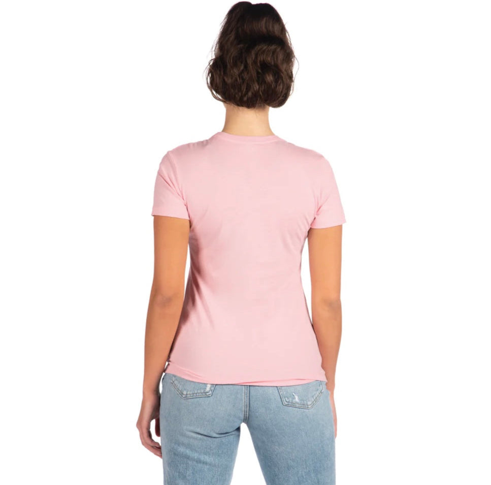 Women's ENKI Logo (Tapered Fitted) 100% Cotton T-Shirt (Light Pink)