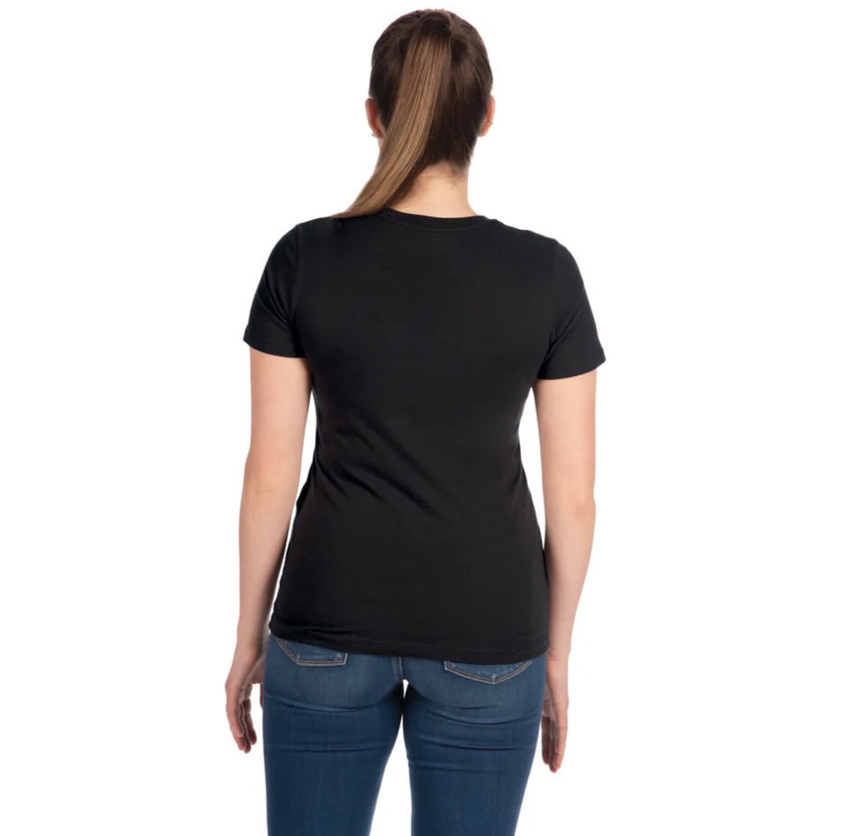 Women's ALIEN PHARAOH (Tapered Fitted) 100% Cotton T-Shirt (Black)