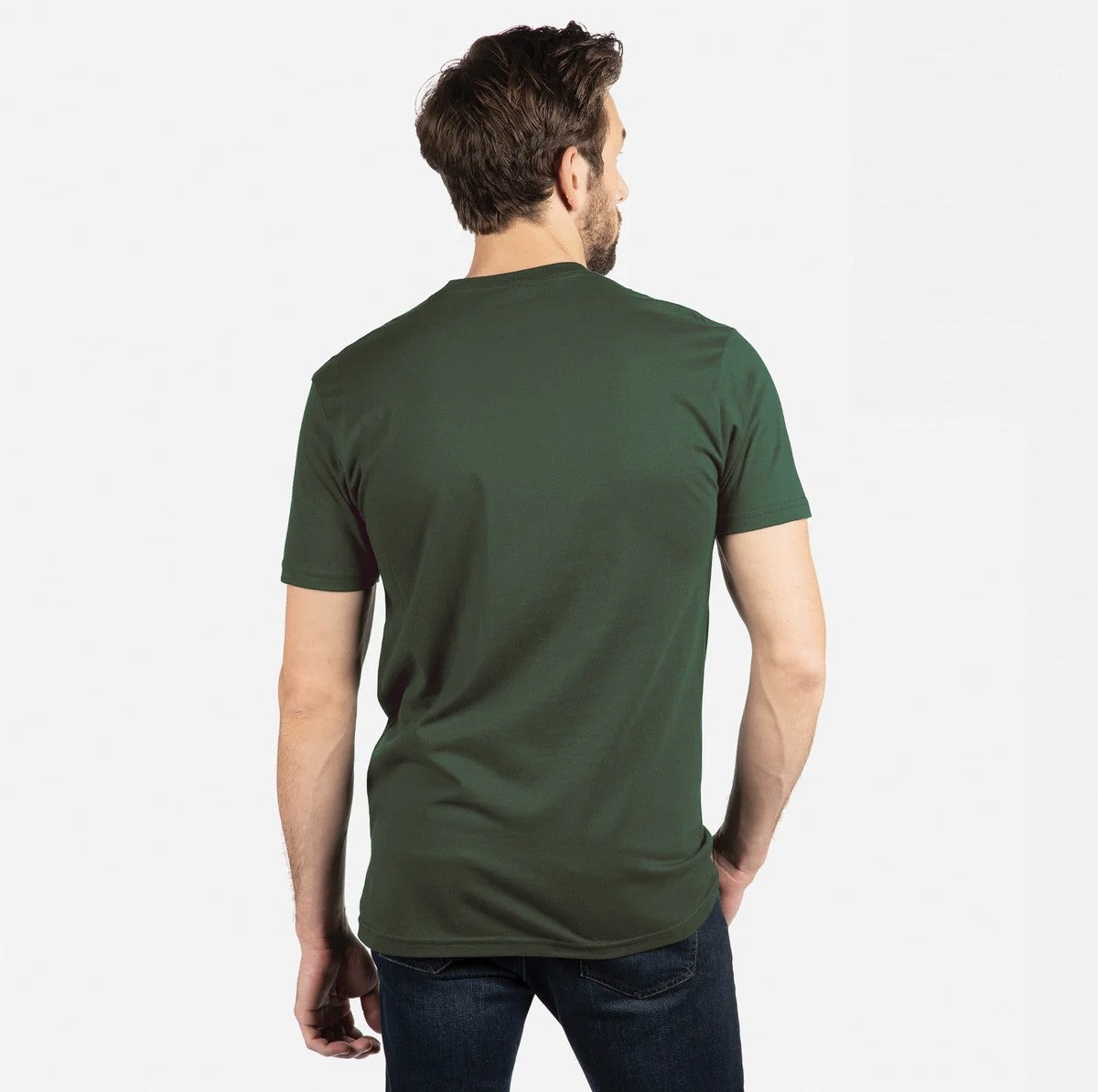 Men's ENKI Logo (Tapered Fitted) 100% Cotton T-Shirt (Forrest Green)