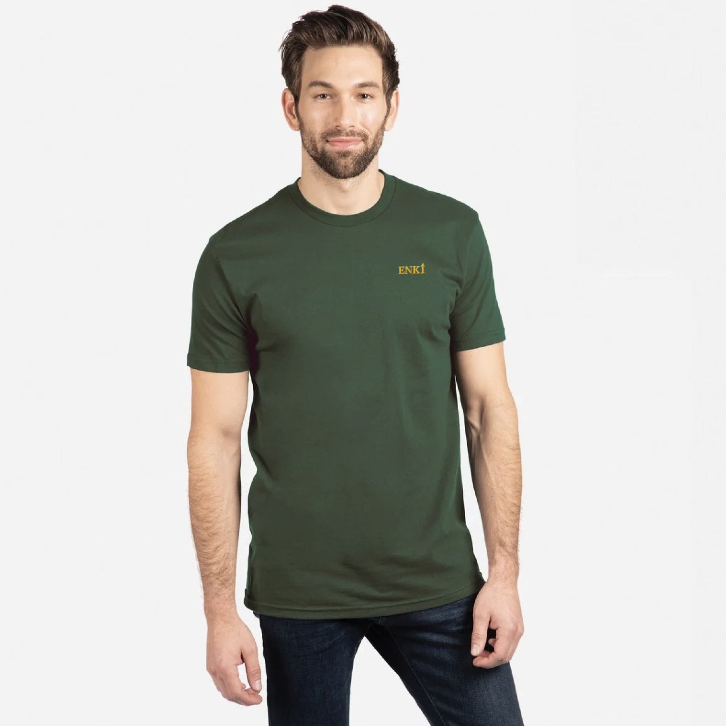 Men's UFO (Tapered Fitted) 100% Cotton T-Shirt (Forrest Green)