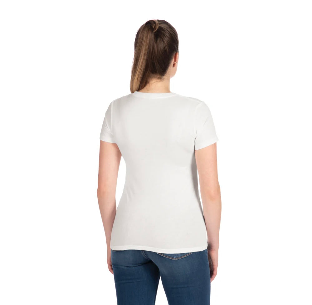 Women's ENKI Logo (Tapered Fitted) 100% Cotton T-Shirt (White)